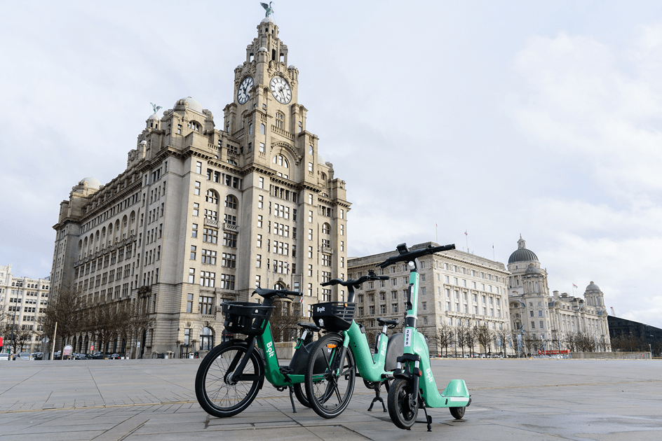 Bolt brings shared scooters and e-bikes to Liverpool