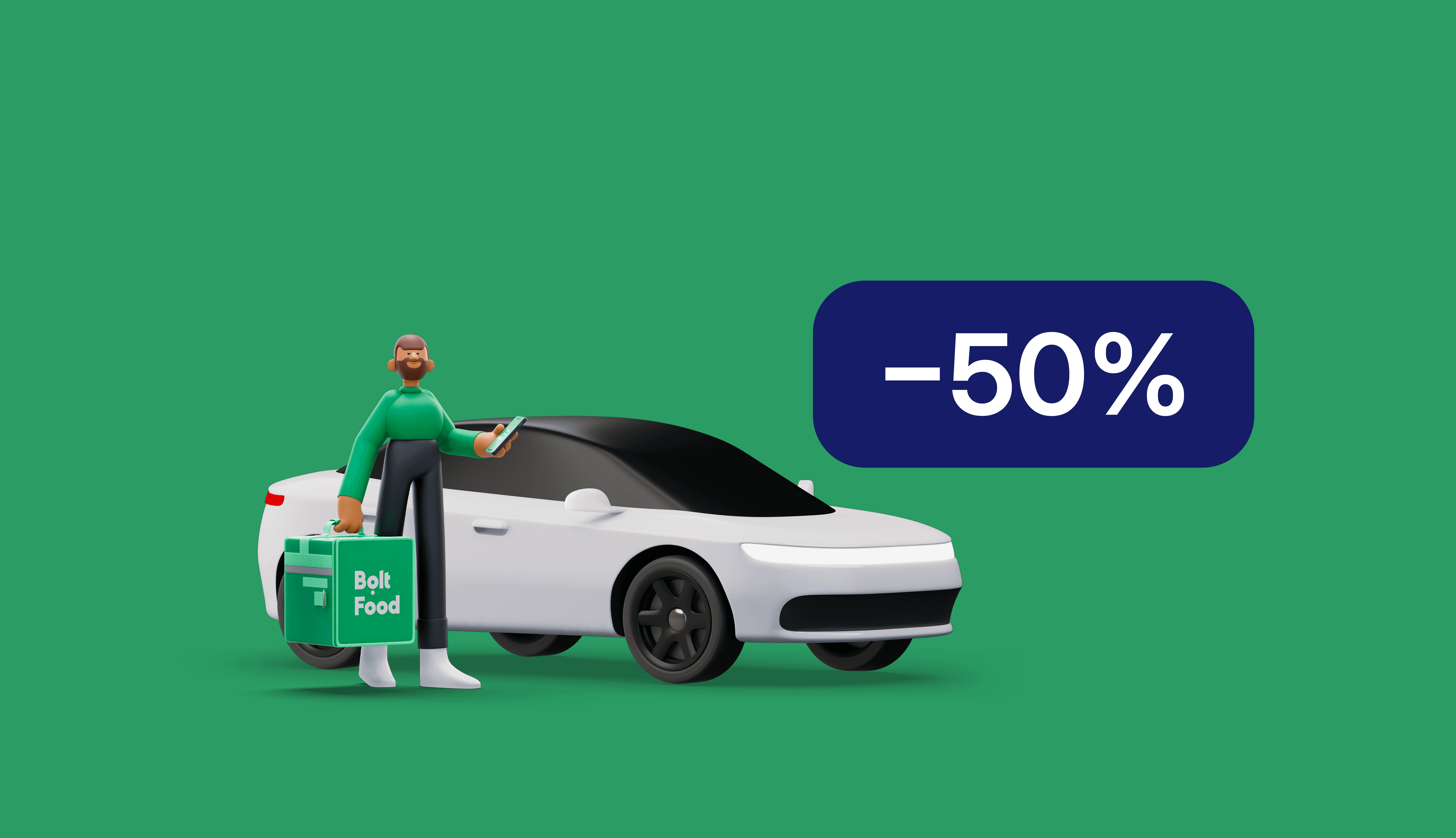 Маєш картку Visa від ТАСКОМБАНК? Лови знижку -50% на Bolt і Bolt Food