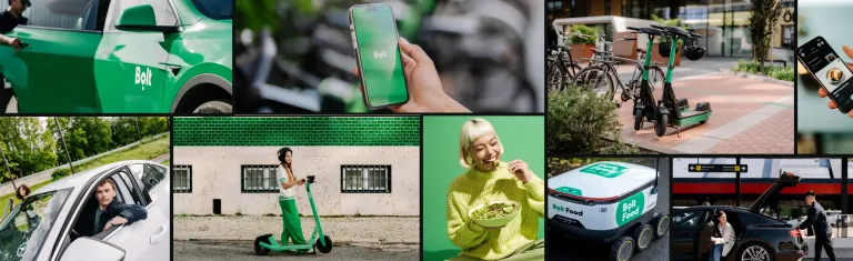 Collage of images showing different services Bolt provides.