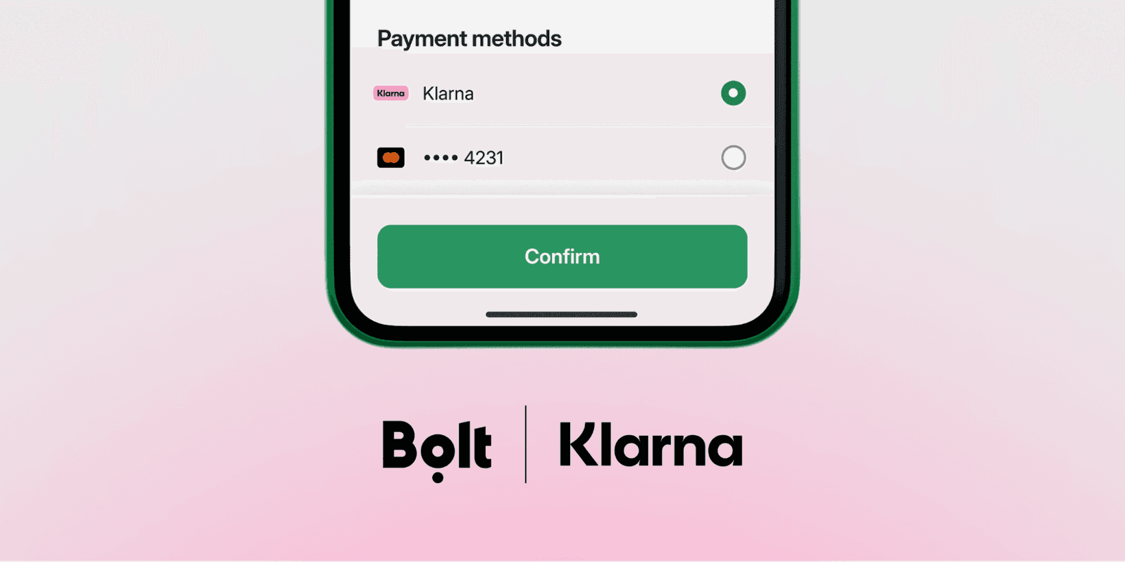 Bolt samarbetar med Klarna för att erbjuda resenärer ett nytt betalningsalternativ